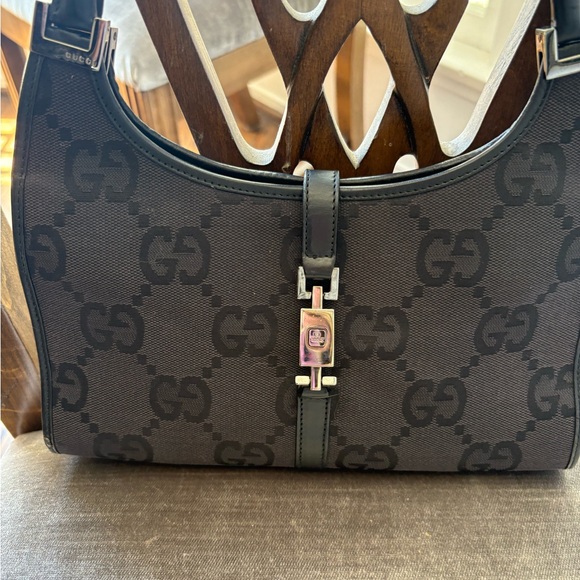 💯  GUCCI Vintage Jackie 1961 Black Women's Bag - Picture 12 of 13